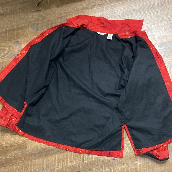 VNTG 100% SILK APPLIQUÉ EMBROIDERED LIGHTWEIGHT JACKET GOLD STITCHING HAND MADE - Picture 12 of 16